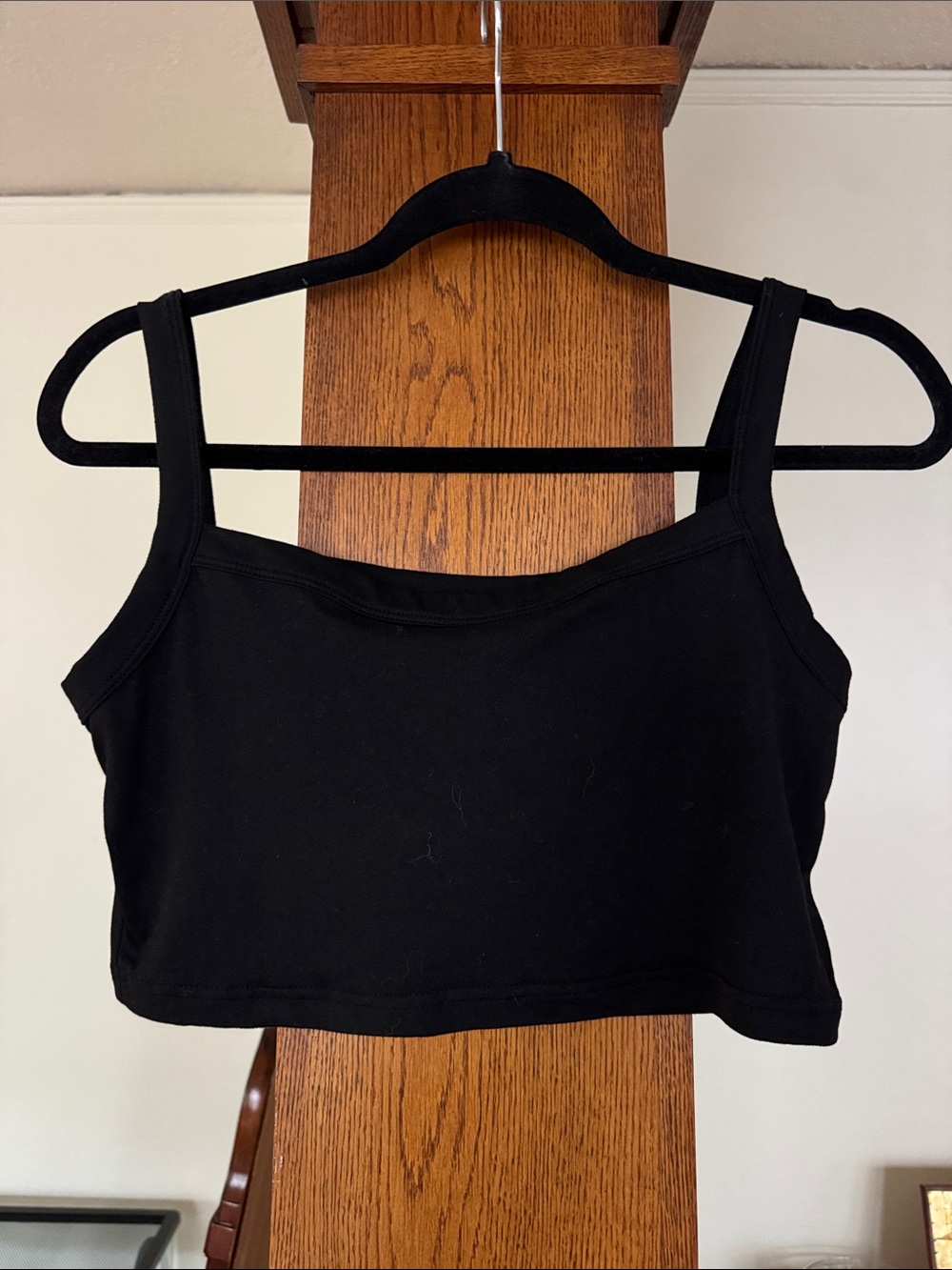 Black Cropped Tank Top